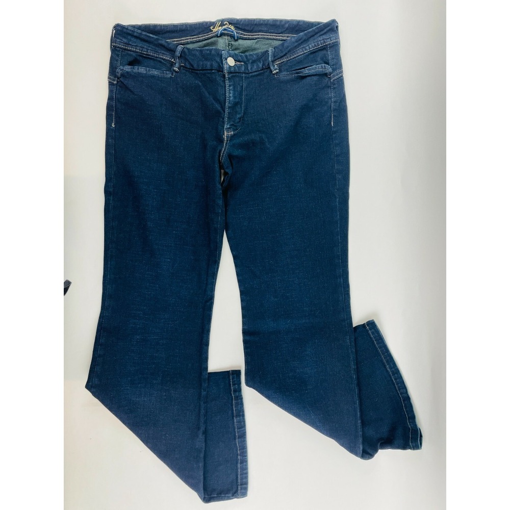 The Diva Jeans Women's Size 12 Blue Denim Bootcut Dark Wash Stretch Wide Leg